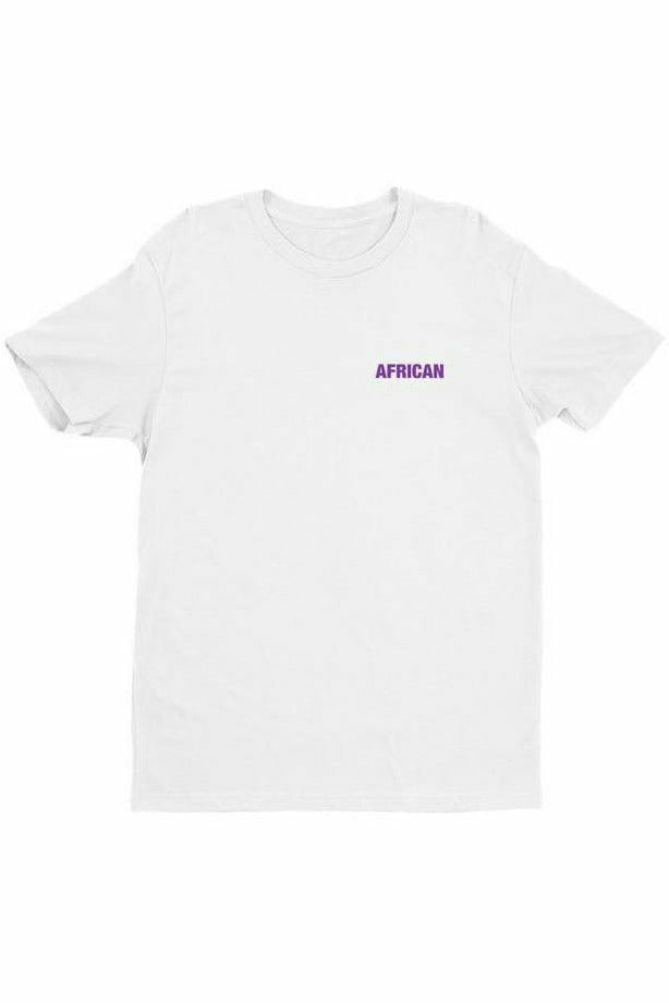 African Proud Unisex T-Shirt Tops Mission Lane White XS 