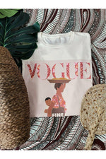 African Vogue Unisex T-Shirt Tops Mission Lane Ivory S 