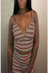 Angie Multi Stripe Knit Trendy Crop Top Tops Mission Lane S  