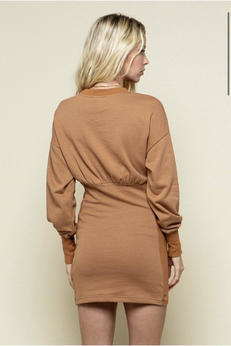 Crew Neck Knit Bustier Dress Dresses Style Rack   