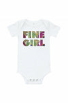 Fine "Baby" Girl Ankara Print Onesie - Mission Lane