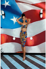 Printed Tank Top and Bodycon Skirt Set Sets Mission Lane S  